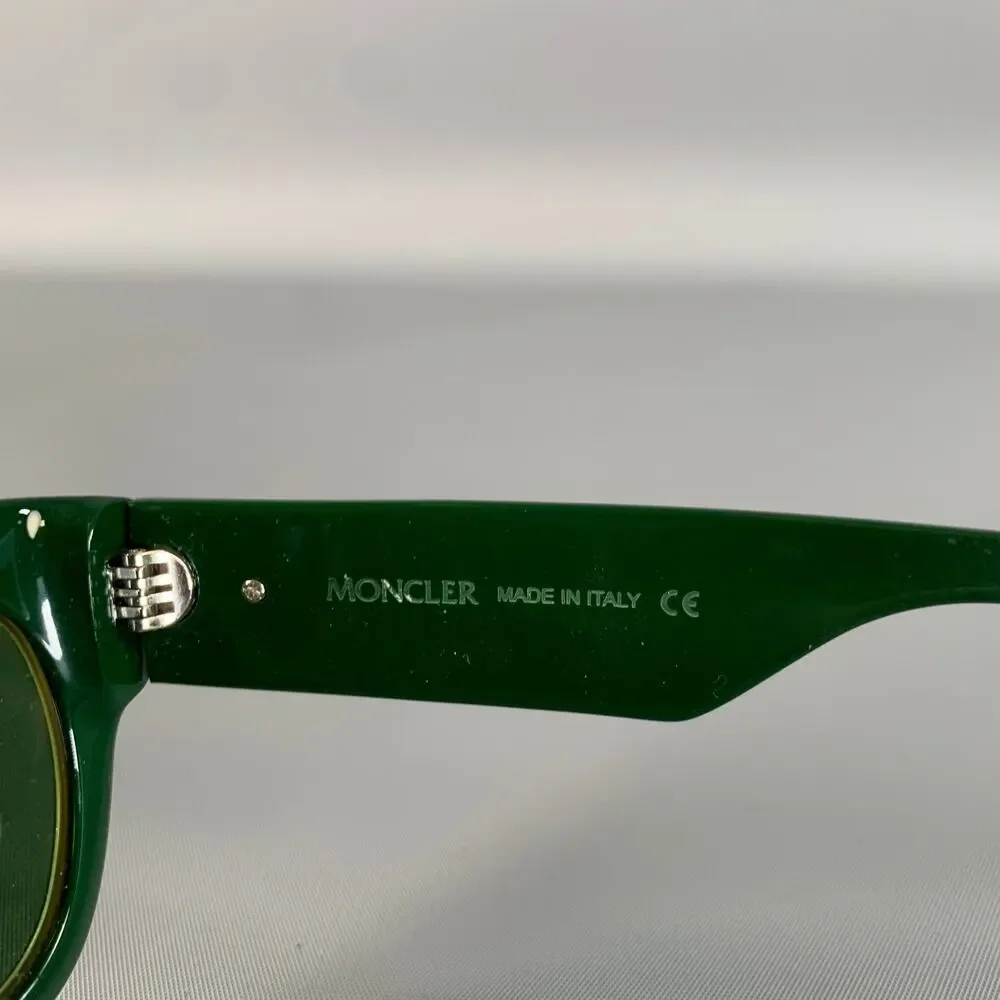 MONCLER Brown Green Tortoise Sunglasses & Eyewear